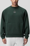 Asrv Dri-core Oversize Crewneck Sweatshirt In Green