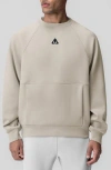 Asrv Dri-core Oversize Crewneck Sweatshirt In Neutral
