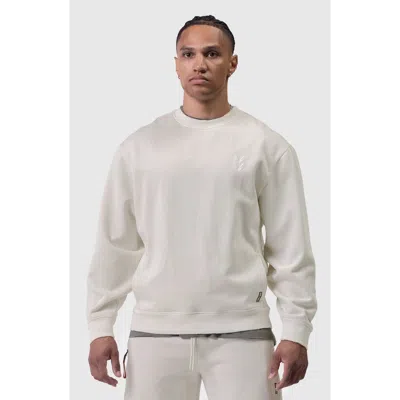 Asrv Tech Essential Distressed Crewneck In Neutral