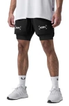 Asrv Treta-lite 2-in-1 Lined Shorts In Black