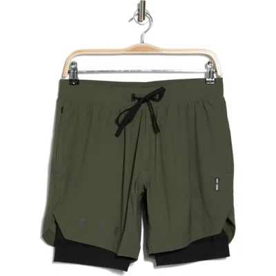 Asrv Tetra-lite™ 7-inch Water Repellent Liner Shorts In Olive /black