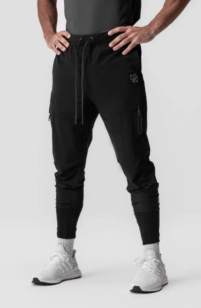 Asrv Tetra-lite™ Water Repellent High Rib Joggers In Black Cyber