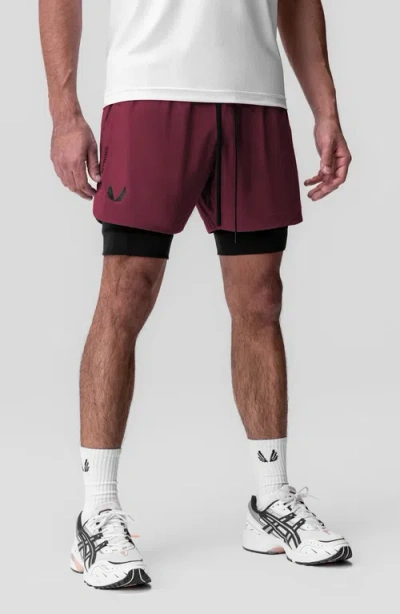 Asrv Tetra-lite 5" Liner Short In Burgundy