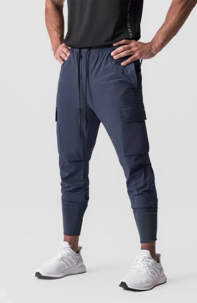 Asrv Tetra-lite Cargo High Rib Water Repellent Jogger In Blue