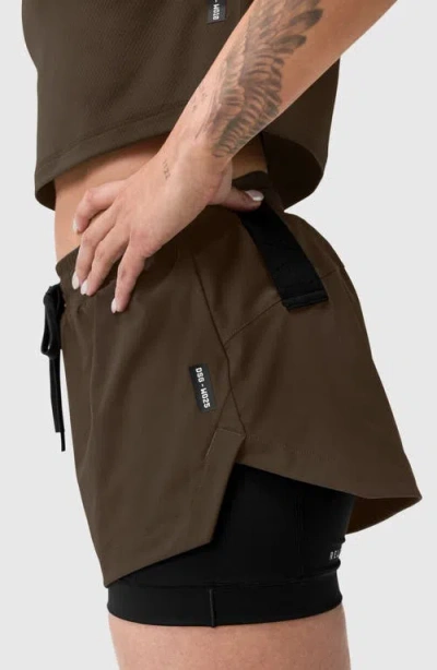 Asrv Tetra-lite Liner Short In Brown