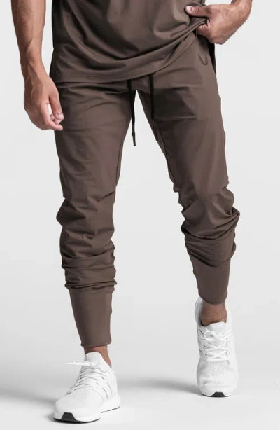 Asrv Tetra-lite™ Water Repellent High Rib Joggers In Brown