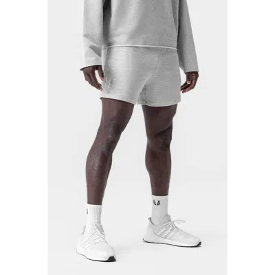 Asrv Waffle Knit Sweat Short In Gray
