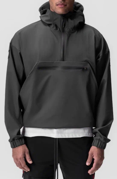 Asrv Weather Ready Water Resistant Quarter Zip Jacket In Space Grey Patch