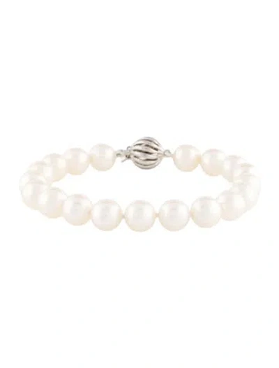 Pre-owned Assael 18k Pearl Bracelet, 6.25" In Multi