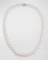 ASSAEL 18K WHITE GOLD AKOYA CULTURED PEARL NECKLACE, 7.5-8MM