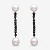 ASSAEL 18K WHITE GOLD, SPINEL 9.00CT. TW. AND SOUTH SEA PEARL FRENCH CLIP EARRINGS