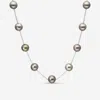 ASSAEL 18K WHITE GOLD, TAHITIAN NATURAL COLOR PEARL COLLAR NECKLACE N5020