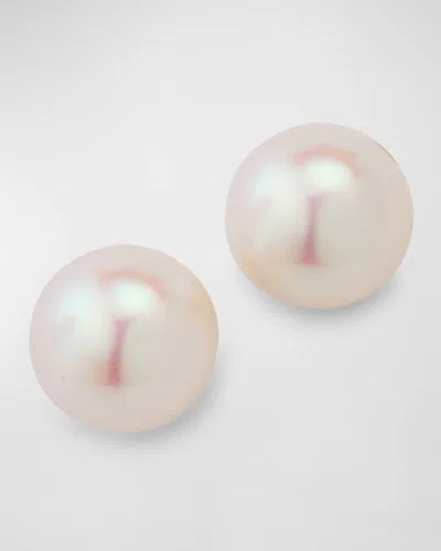 Assael 18k Yellow Gold Akoya Cultured Pearl Stud Earrings In Pink