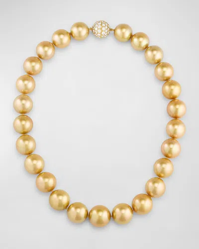 Assael 18k Yellow Gold Golden South Sea Cultured Pearl Necklace