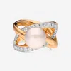 ASSAEL ANGELA CUMMINGS 18K YELLOW GOLD, SOUTH SEA PEARL AND DIAMOND 0.84CT. TW. STATEMENT RING SZ. 7 ACR001