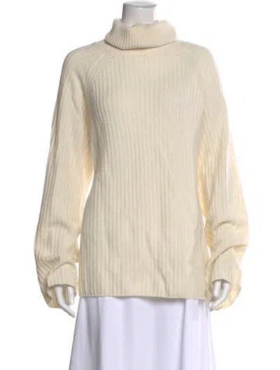 Pre-owned Assembly Cashmere Turtleneck Sweater In Neutral