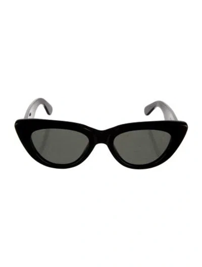 Pre-owned Assembly Cat-eye Tinted Sunglasses In Black