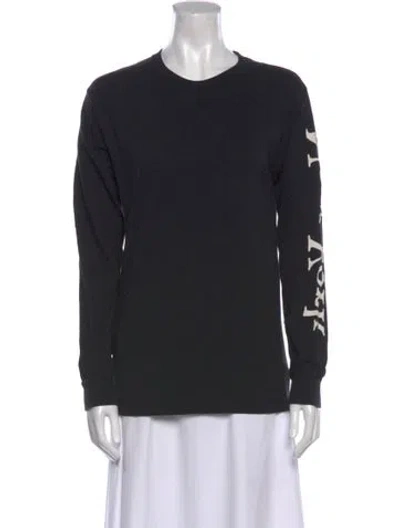 Pre-owned Assembly Crew Neck Long Sleeve Sweatshirt In Black