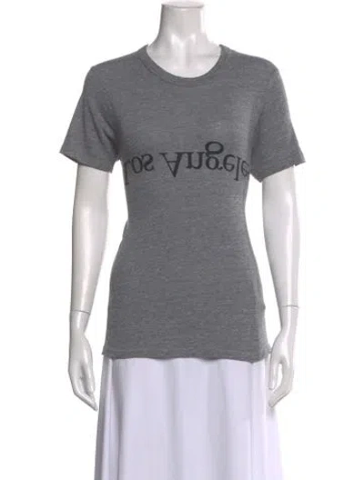 Pre-owned Assembly Graphic Print Crew Neck T-shirt In Gray