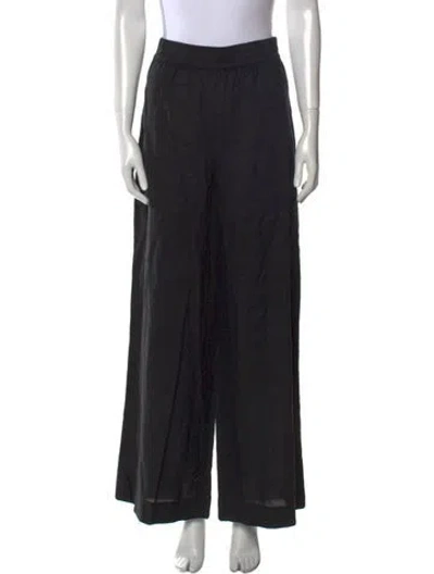 Pre-owned Assembly Linen Wide Leg Pants In Black