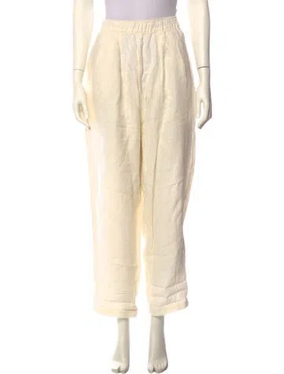 Pre-owned Assembly Linen Wide Leg Pants In Neutral