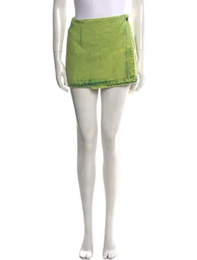 Pre-owned Assembly Mini Skirt In Green