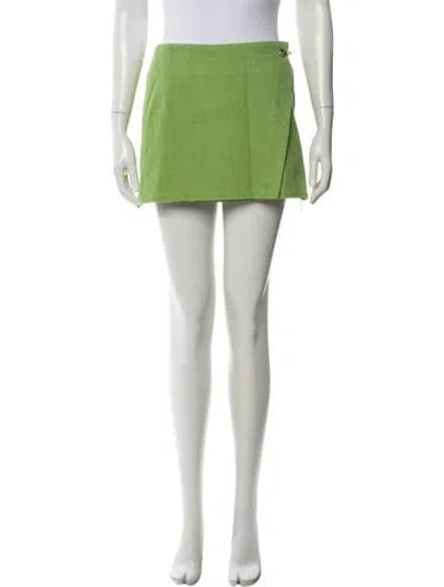 Pre-owned Assembly Mini Skirt In Green