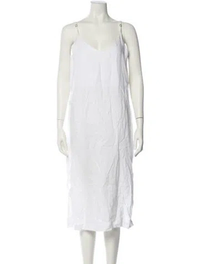 Pre-owned Assembly Silk Midi Length Dress In Neutral