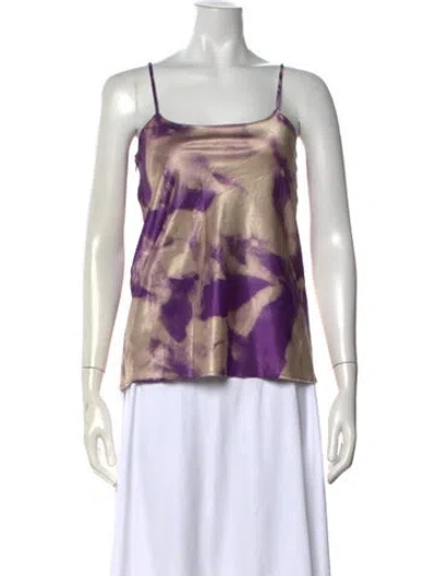 Pre-owned Assembly Tie-dye Print Scoop Neck Top In Multi