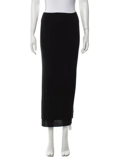 Pre-owned Assembly Wool Midi Length Skirt In Black