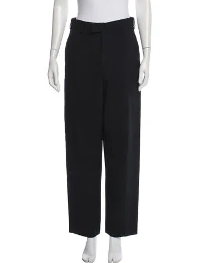 Pre-owned Assembly Wool Wide Leg Pants In Black