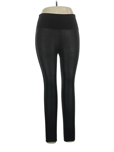 Pre-owned Assets Faux Leather Pants In Black