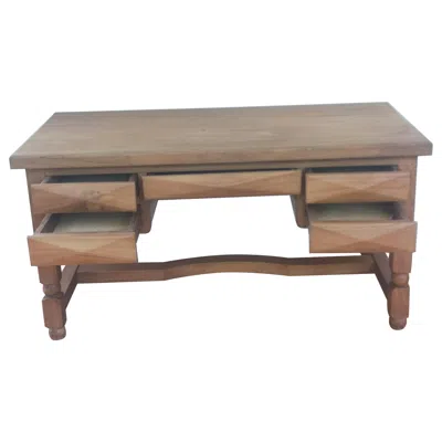 Pre-owned Associated Artists Brutalist Desk In Brown
