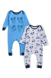 Assorted 2-pack  Mickey Mouse Convertible Footies In Blue