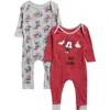Assorted 2-pack  Mickey Mouse Rompers In Gray