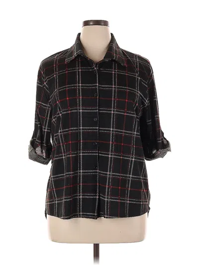 Pre-owned Assorted Brands 3/4 Sleeve Blouse In Black