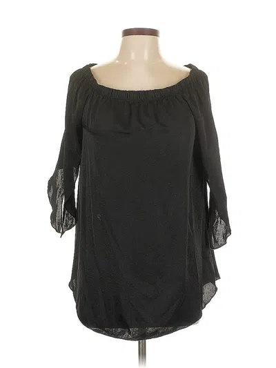Pre-owned Assorted Brands 3/4 Sleeve Blouse In Black