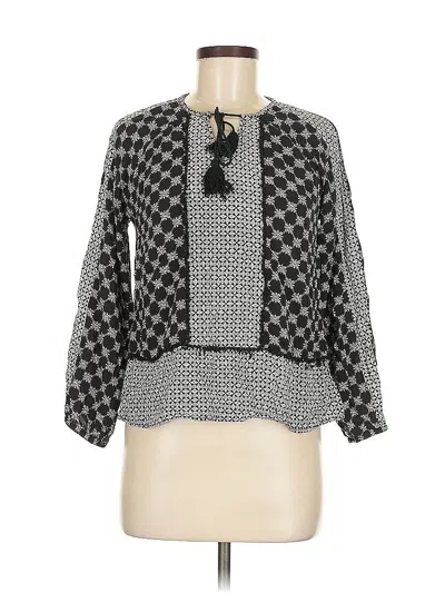 Pre-owned Assorted Brands 3/4 Sleeve Blouse In Black