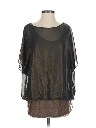 Pre-owned Assorted Brands 3/4 Sleeve Blouse In Black