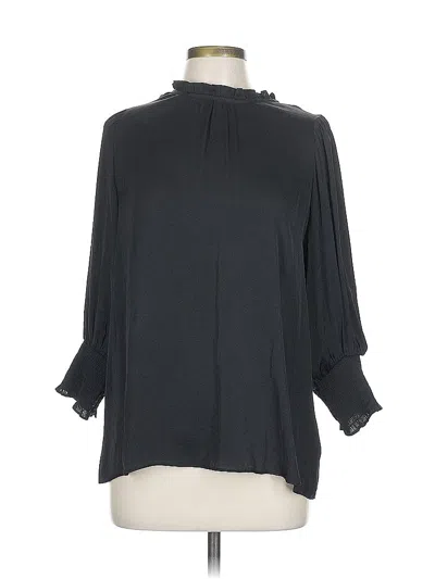 Pre-owned Assorted Brands 3/4 Sleeve Blouse In Black