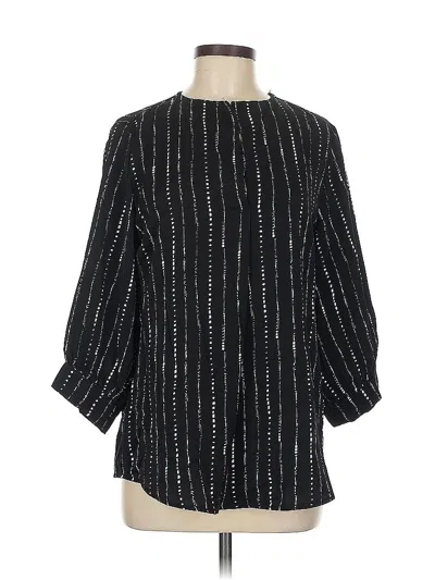 Pre-owned Assorted Brands 3/4 Sleeve Blouse In Black