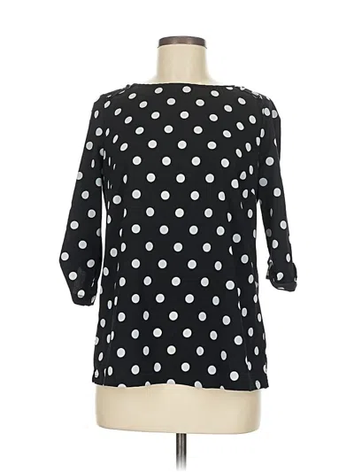 Pre-owned Assorted Brands 3/4 Sleeve Blouse In Black