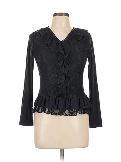 Pre-owned Assorted Brands 3/4 Sleeve Blouse In Black