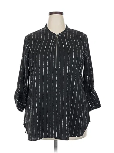 Pre-owned Assorted Brands 3/4 Sleeve Blouse In Black