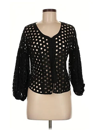 Pre-owned Assorted Brands 3/4 Sleeve Blouse In Black