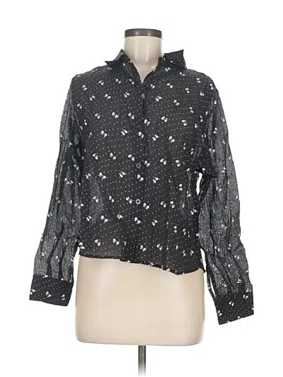 Pre-owned Assorted Brands 3/4 Sleeve Blouse In Black