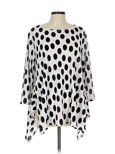 Pre-owned Assorted Brands 3/4 Sleeve Blouse In Black