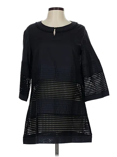 Pre-owned Assorted Brands 3/4 Sleeve Blouse In Black