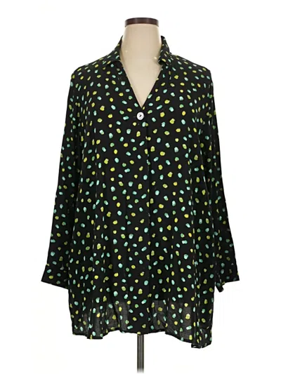 Pre-owned Assorted Brands 3/4 Sleeve Blouse In Black