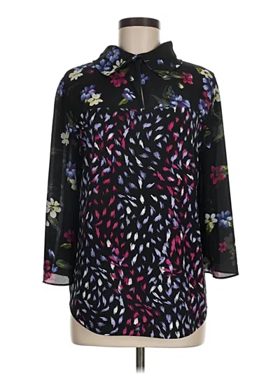 Pre-owned Assorted Brands 3/4 Sleeve Blouse In Black